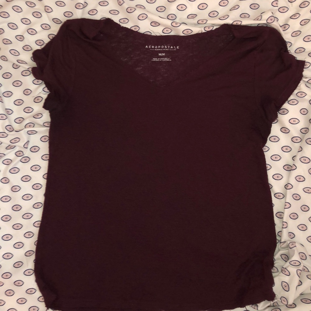 maroon top